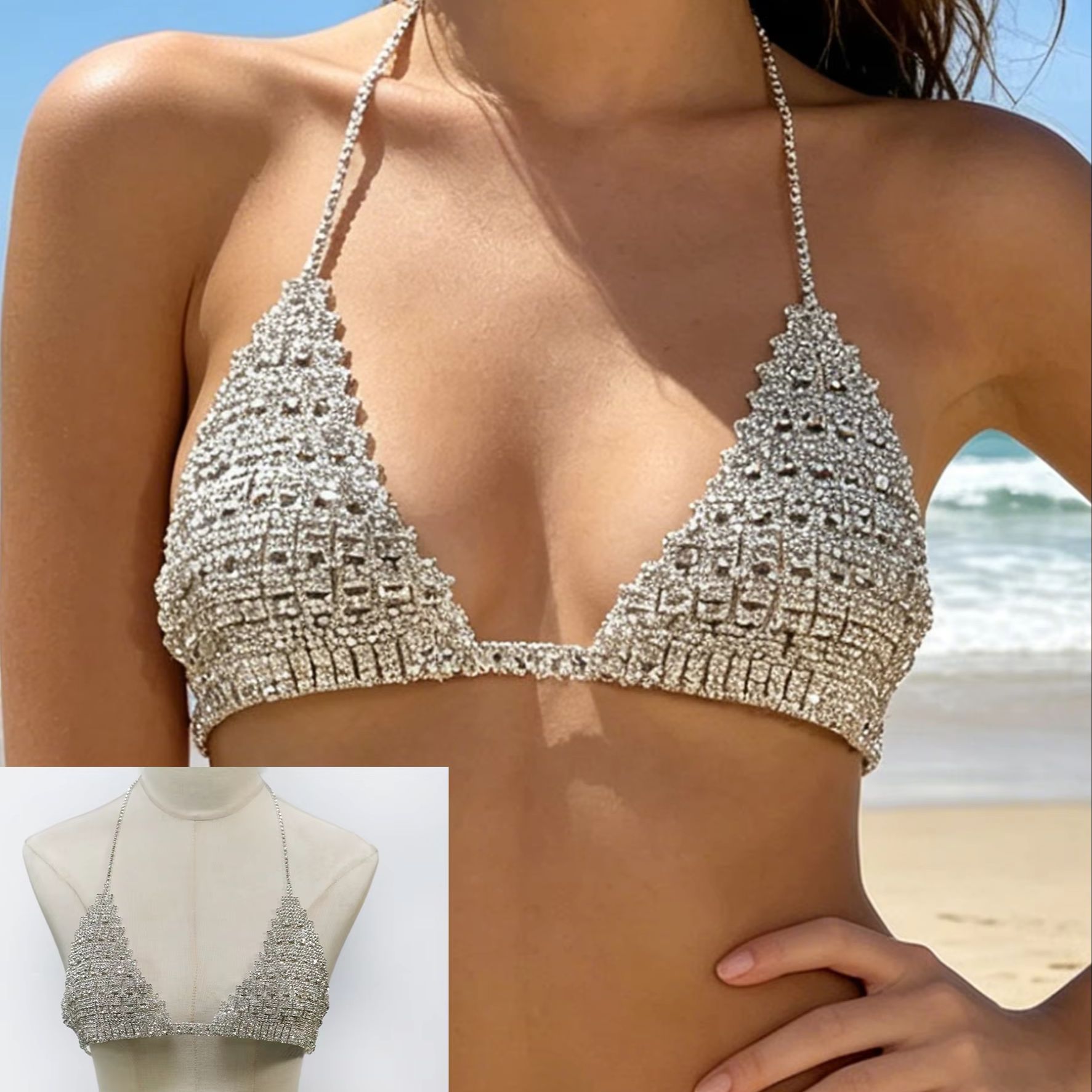 Body Jewelry Chest - 1 Pezzo Catena per il Corpo