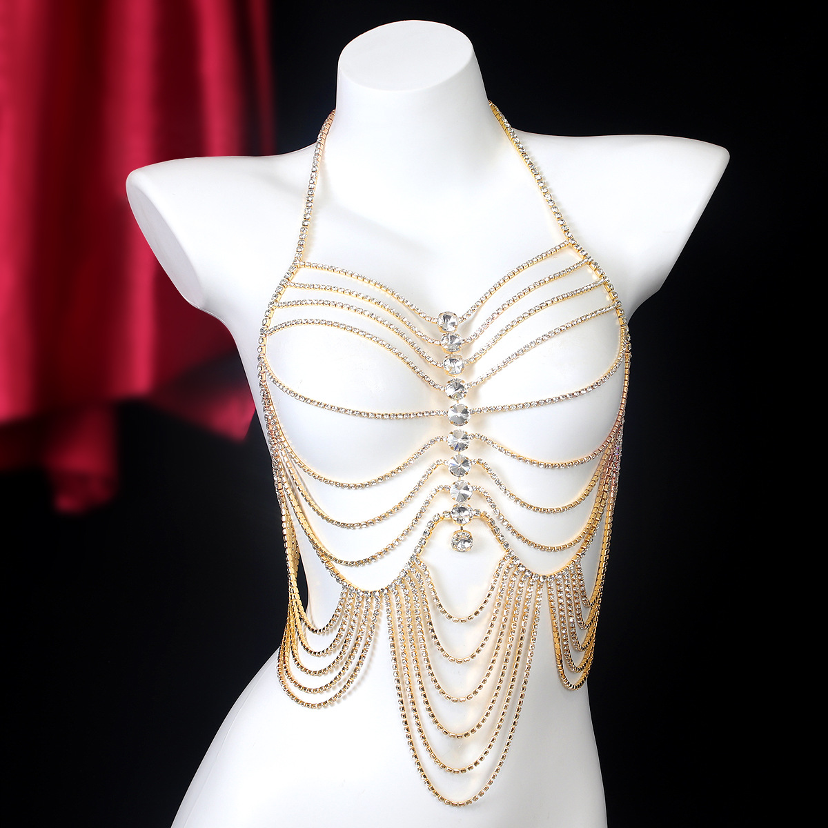 Body Jewelry Chest - Lussuose nappe a righe stile retrò