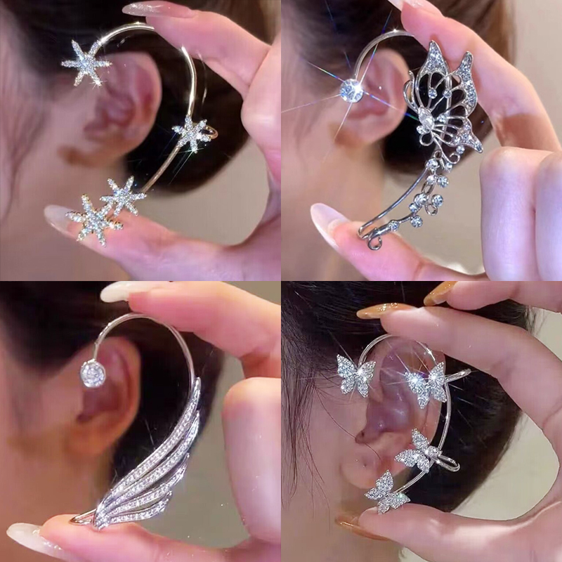 Conch Earring Hoop - Orecchini a clip con farfalla a