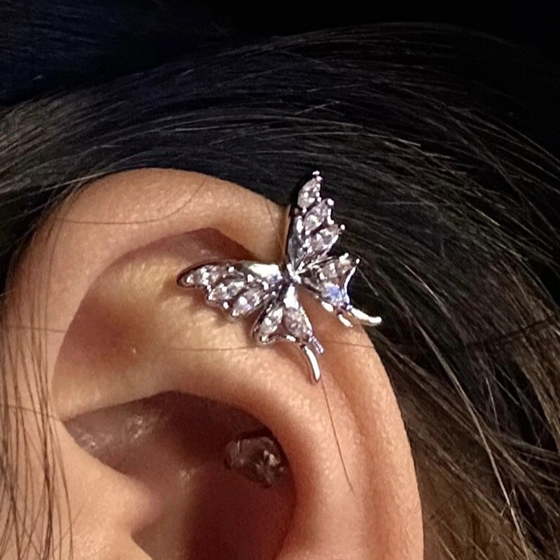 Conch Earring Hoop - Clip per l'orecchio a farfalla Color