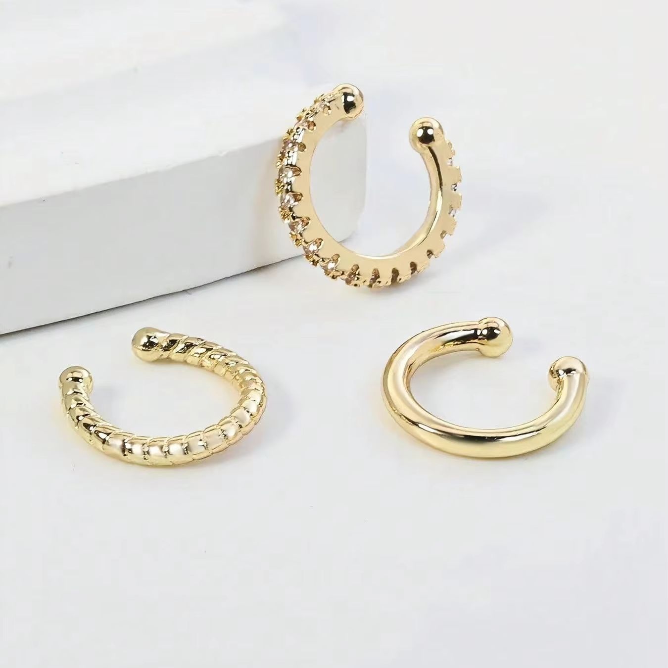 Set di 3 Orecchini Ear Cuff pe - Body Jewelry Hypoallergenic recensione e prezzo