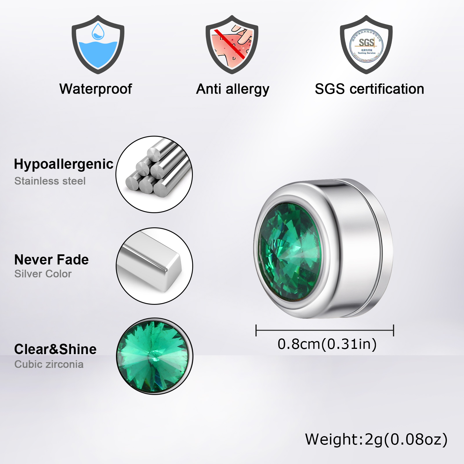 Orecchini a clip magnetici con - Body Jewelry Hypoallergenic recensione e prezzo