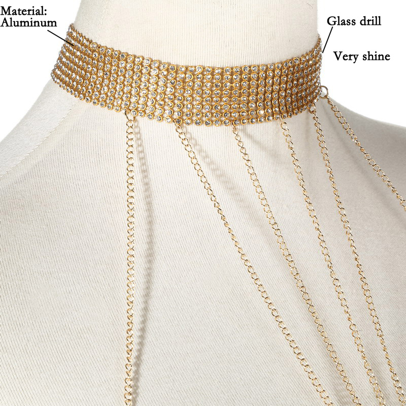 Catena per il corpo color oro  - Body Jewelry Chest recensione e prezzo