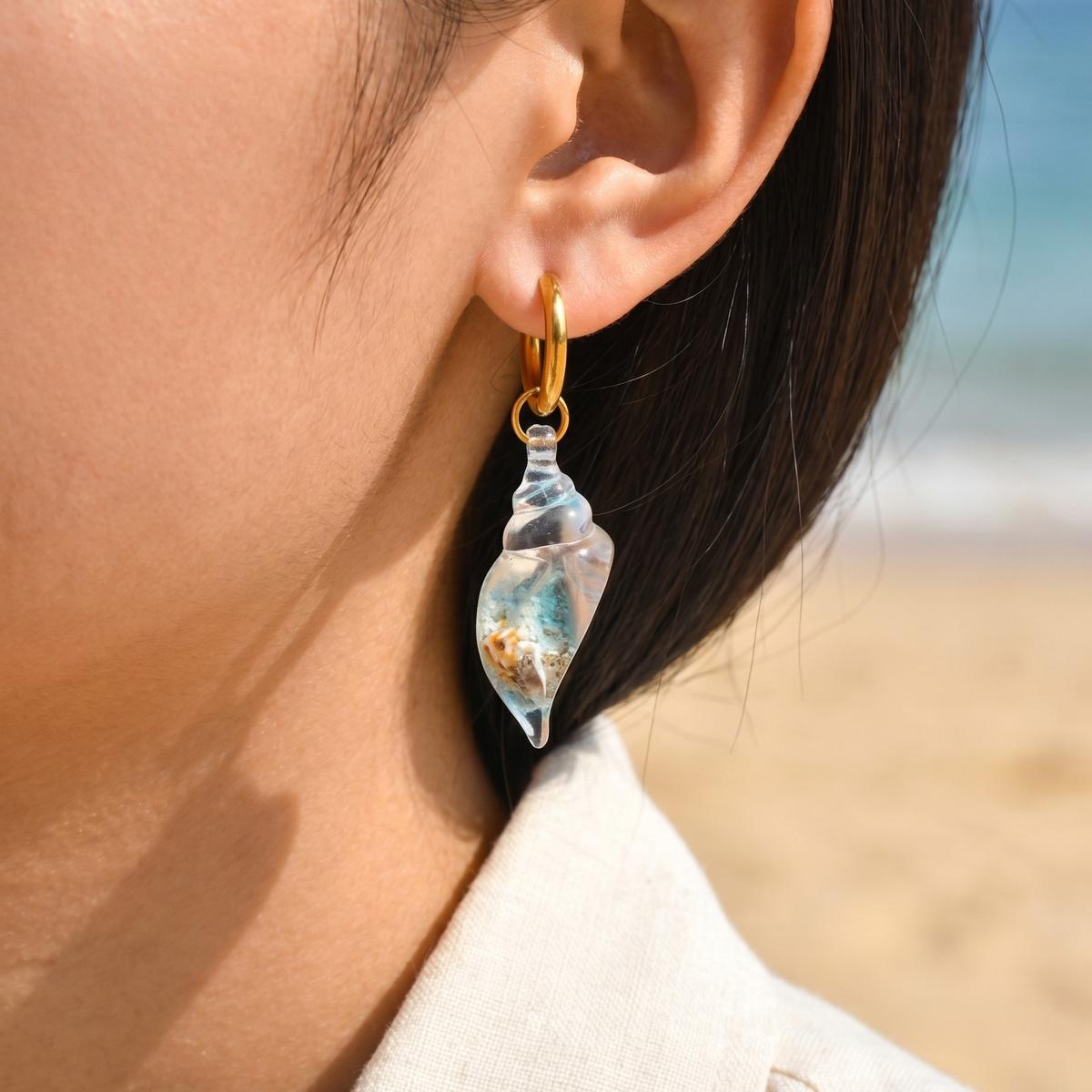 Orecchini a Cerchio a Forma di - Conch Earring Hoop recensione e prezzo