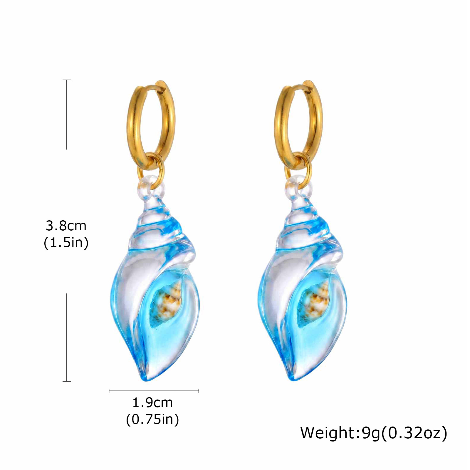 Orecchini a Cerchio a Forma di - Conch Earring Hoop recensione e prezzo