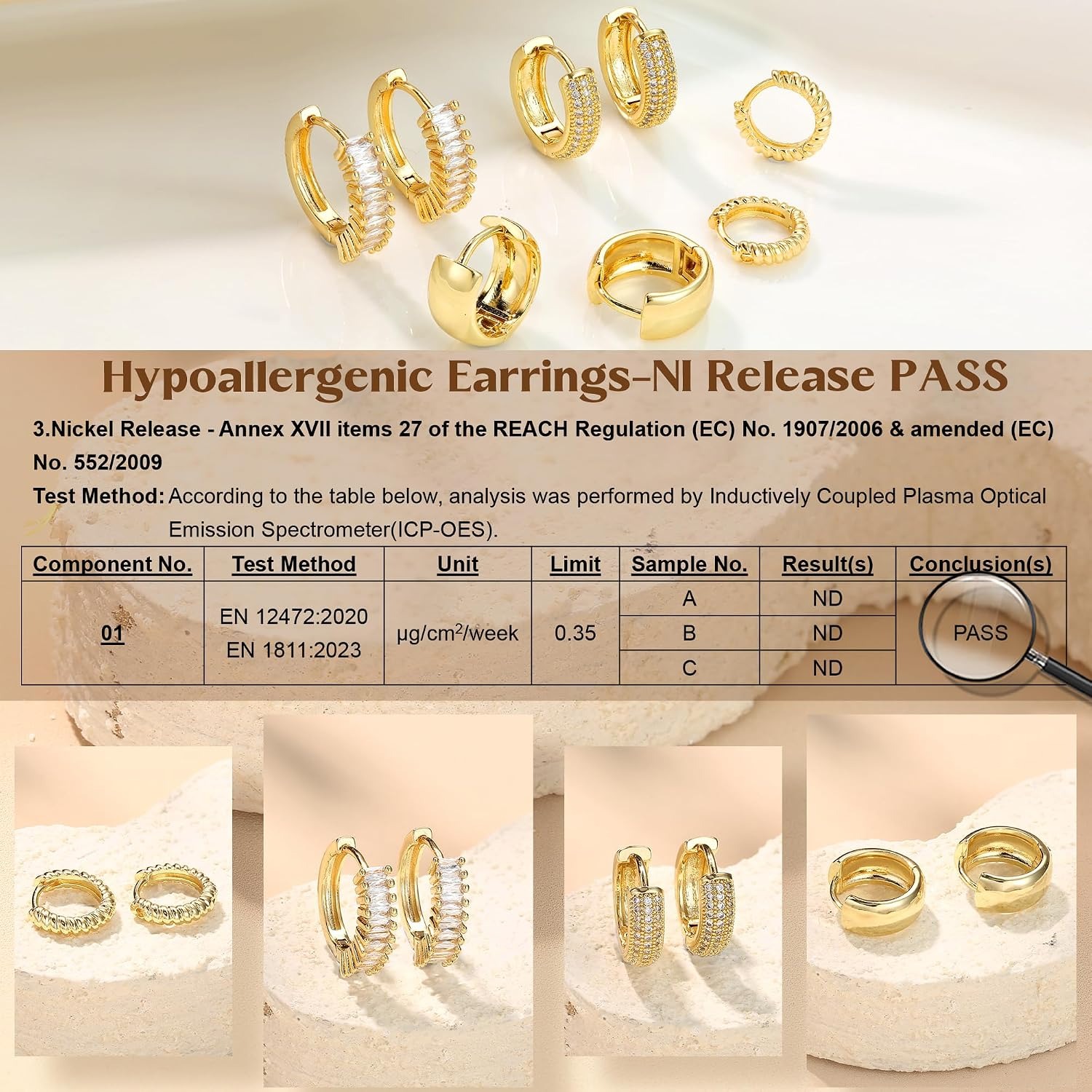 ORAZIO 4 Paia di Orecchini a C - Body Jewelry Trend recensione e prezzo