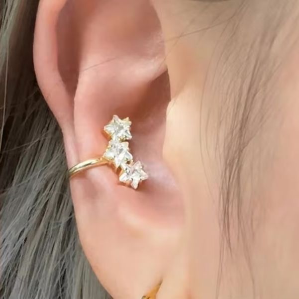 1 pz moda stella CZ zircone or - Conch Earring Hoop recensione e prezzo