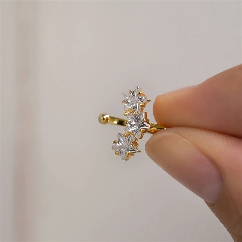 1 pz moda stella CZ zircone or - Conch Earring Hoop recensione e prezzo