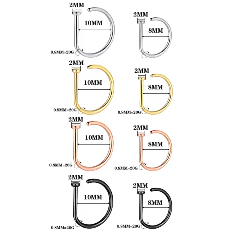 Anello per Naso a Vite a Cerch - Body Jewelry Hypoallergenic recensione e prezzo