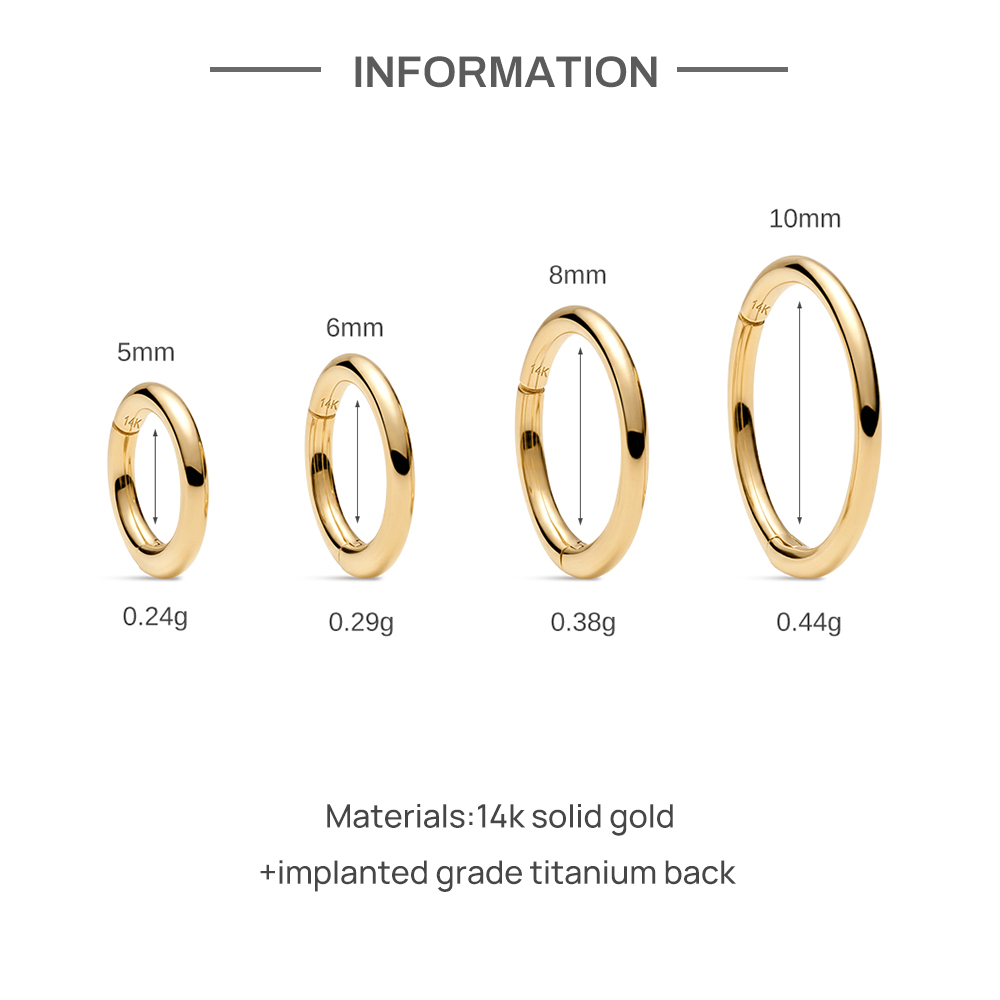 Orecchino a cerchio classico l - Body Jewelry Hypoallergenic recensione e prezzo